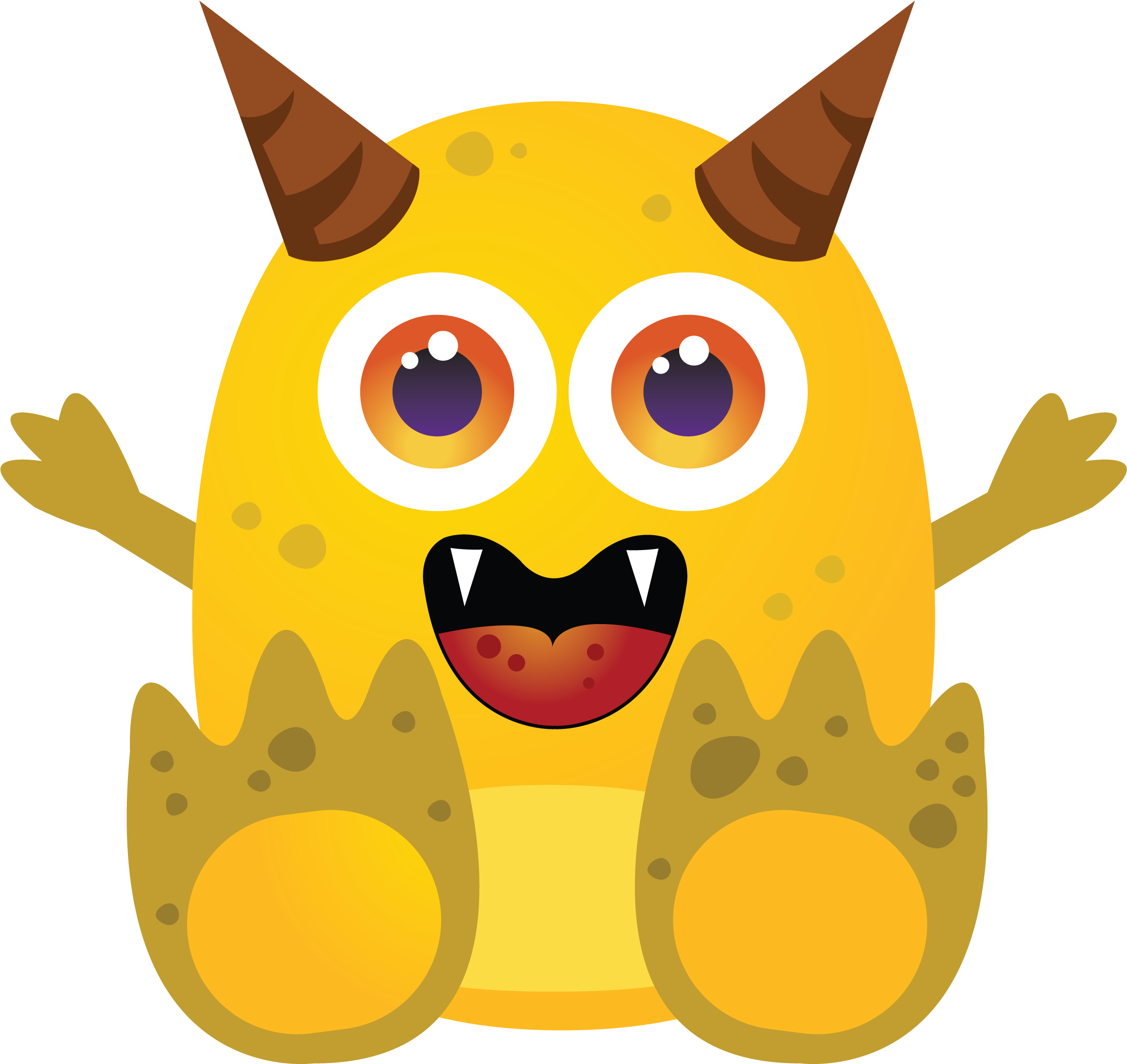 Image Result For Kid Monsters - Yellow Monster Clipart (2388x2303), Png Download