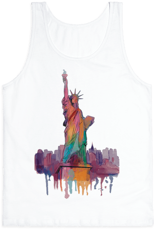 Statue Of Liberty Watercolor Tank Top - Statue Of Liberty (484x484), Png Download