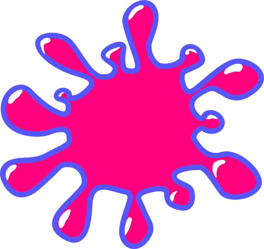 Splatter Clipart Paint Blob - Colors Paint Splash Clip Art (600x566), Png Download