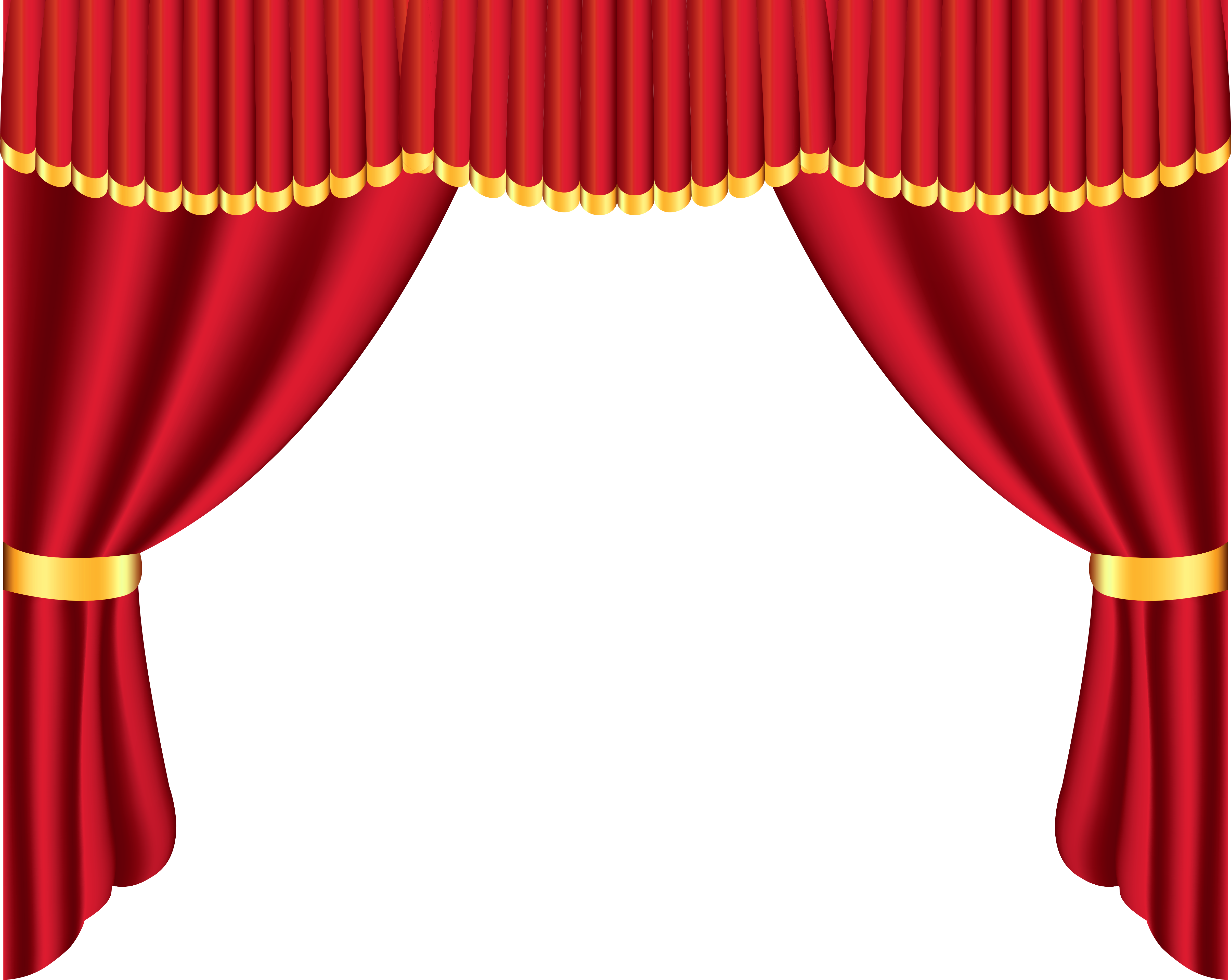 Cute Curtains, Red Curtains, Bedroom Curtains, Puppet - Stage With Curtains Clipart (4964x3901), Png Download