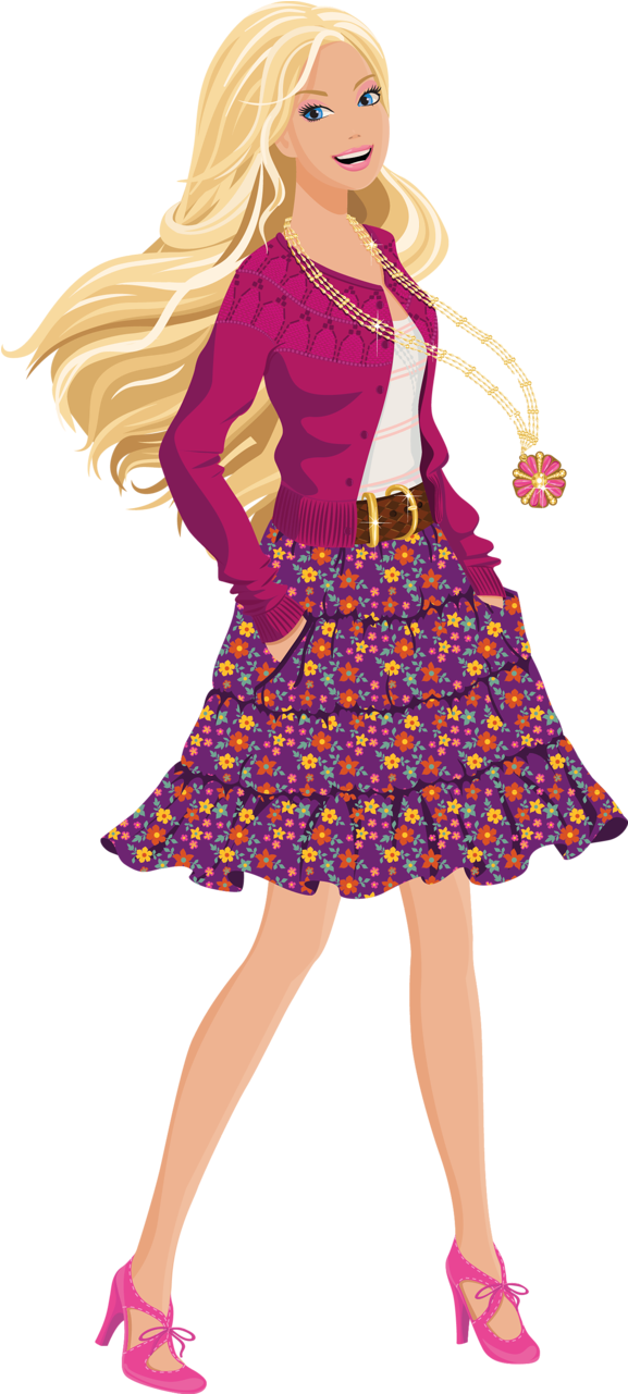 Barbie Free Clip Art (630x1327), Png Download