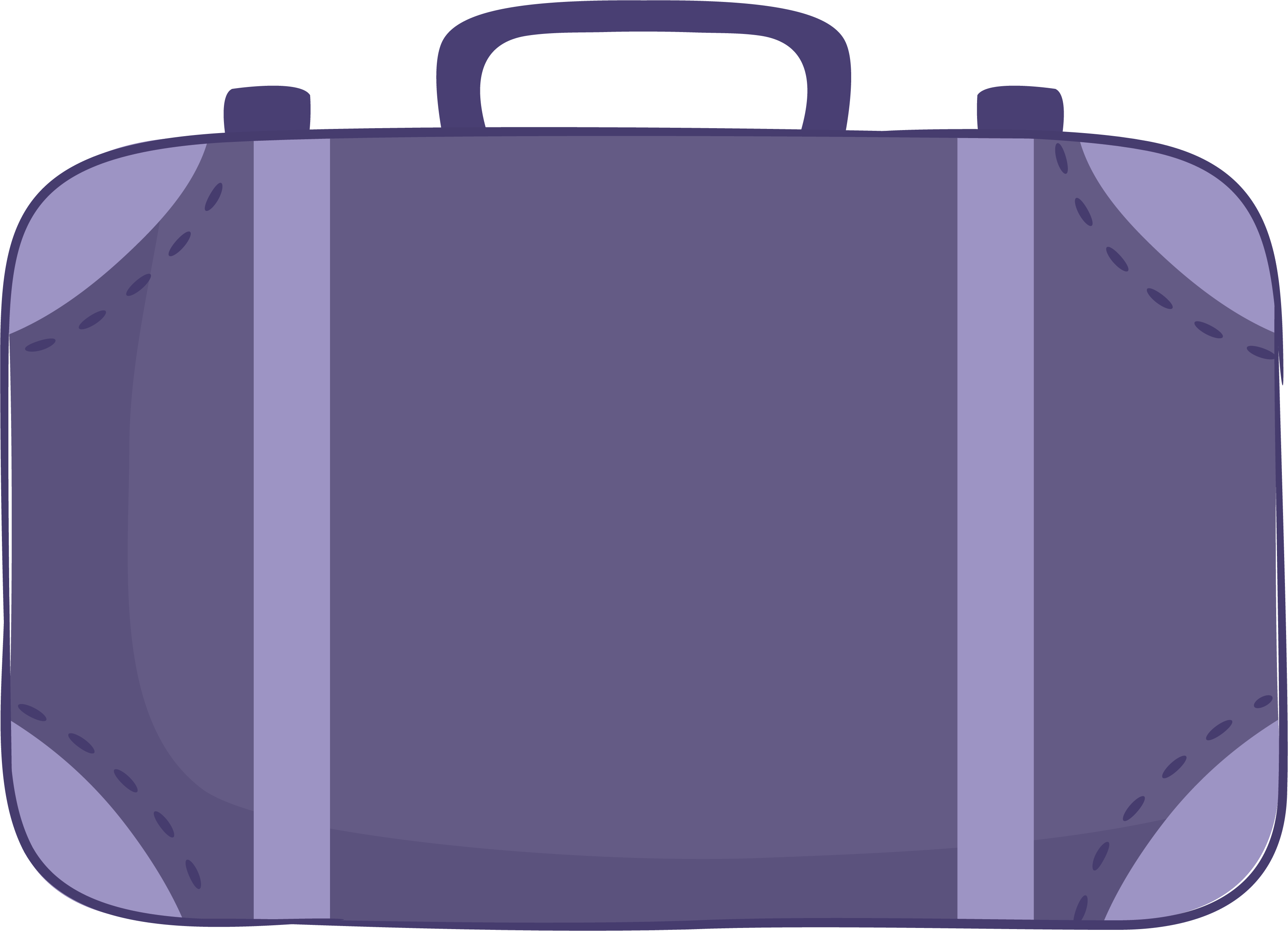 Image Royalty Free Purple Travel Hand Painted Transprent - Suitcase (3376x2441), Png Download