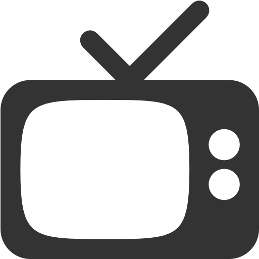Tv Advertising - Black And White Tv Logo (667x667), Png Download