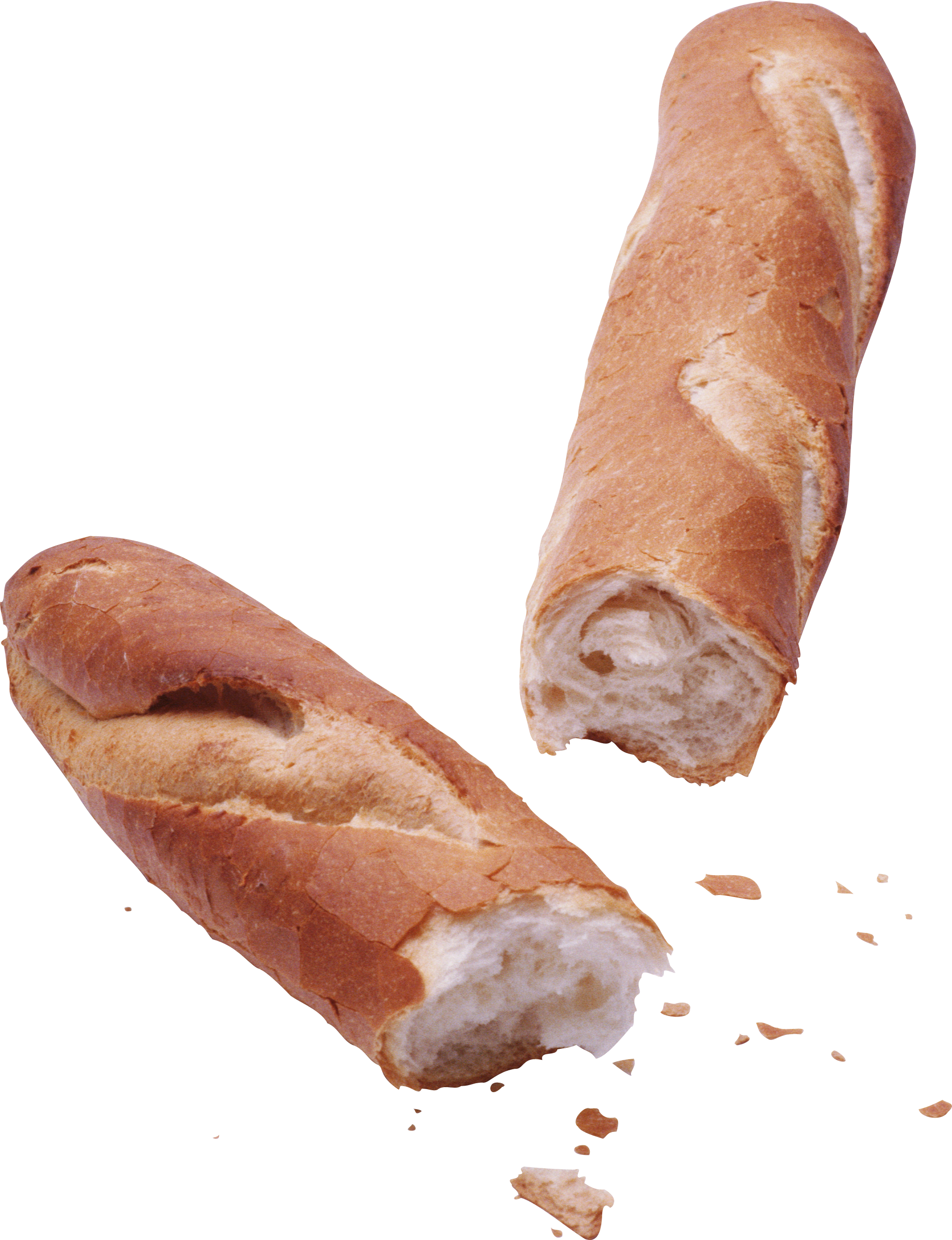 Baguette Broken Png Image - Cut Bread Png (1913x2491), Png Download