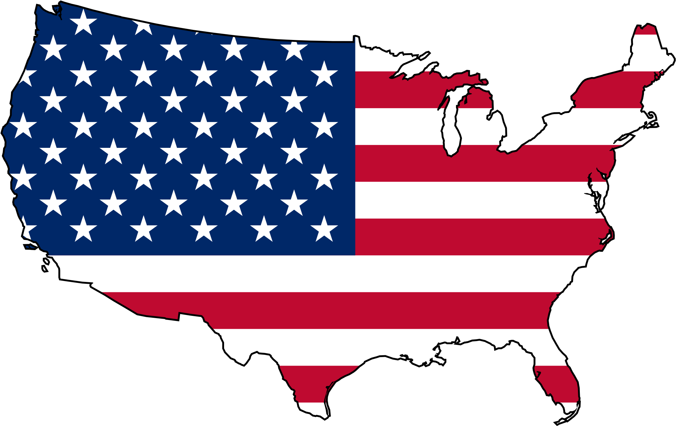 Usa - United States Clip Art (2000x1255), Png Download