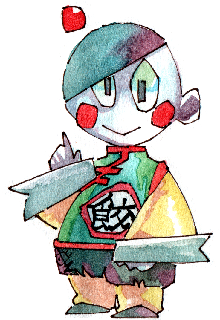 Some Drawings Of Chiaotzu In Watercolor And Markers (798x1165), Png Download