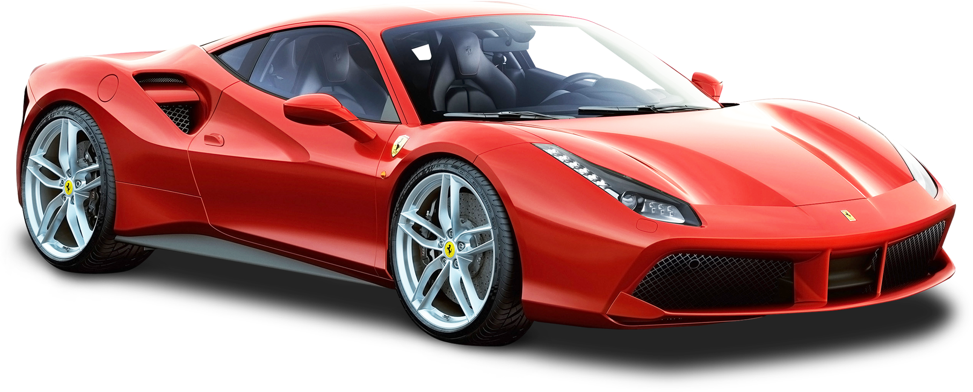 Ferrari Clipart Red Car - Ferrari 488 Gtb Transparent (2100x1050), Png Download