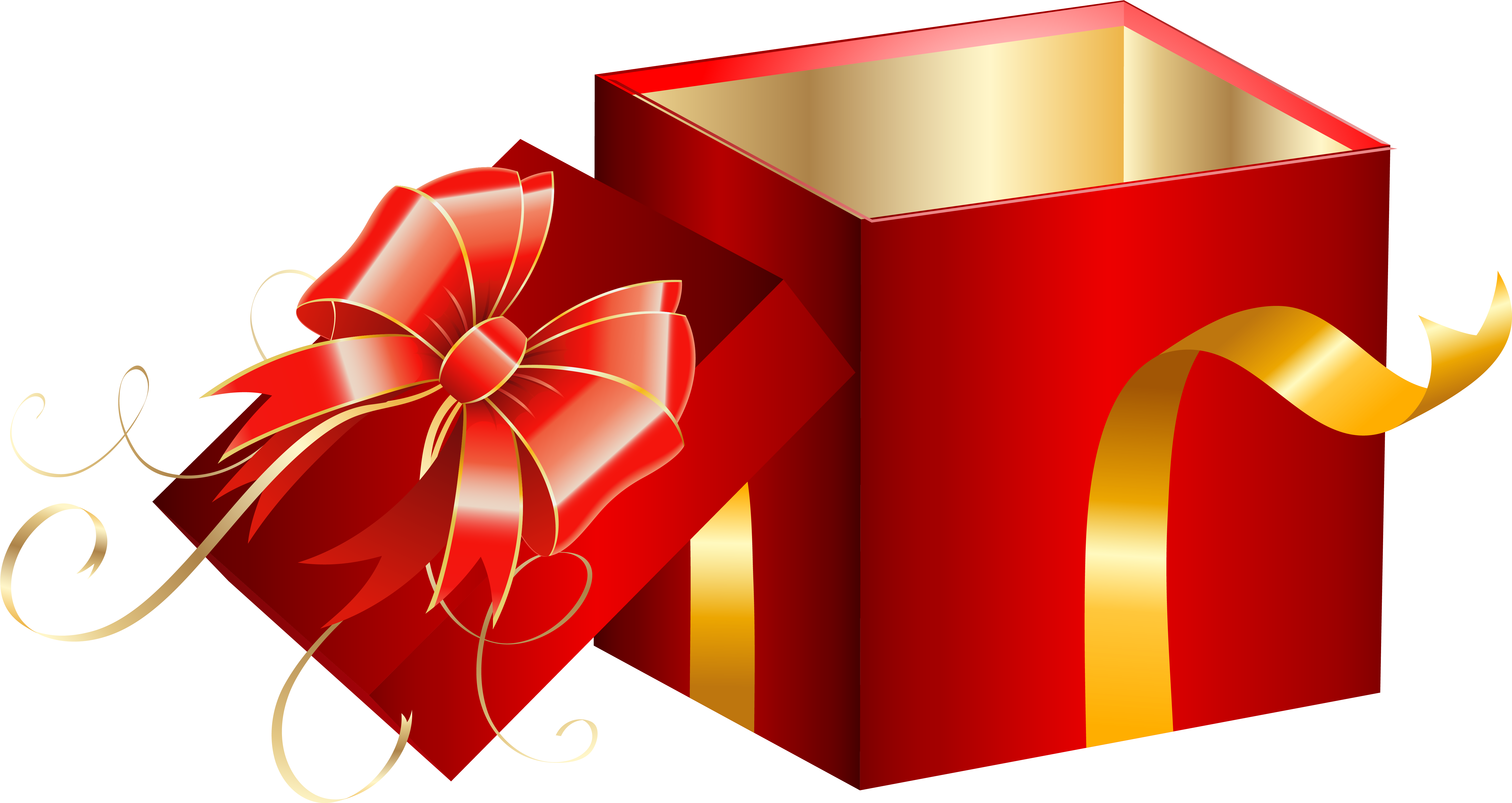 Present Gift Png Black And White Library - Clip Art (6195x3291), Png Download
