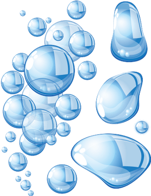 Water Large Bubbles Transparent Png - Clip Art Water Splash Png (400x400), Png Download
