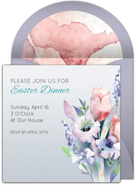 We Are Loving This Free, Watercolor Invitation Design - Tulip (650x650), Png Download