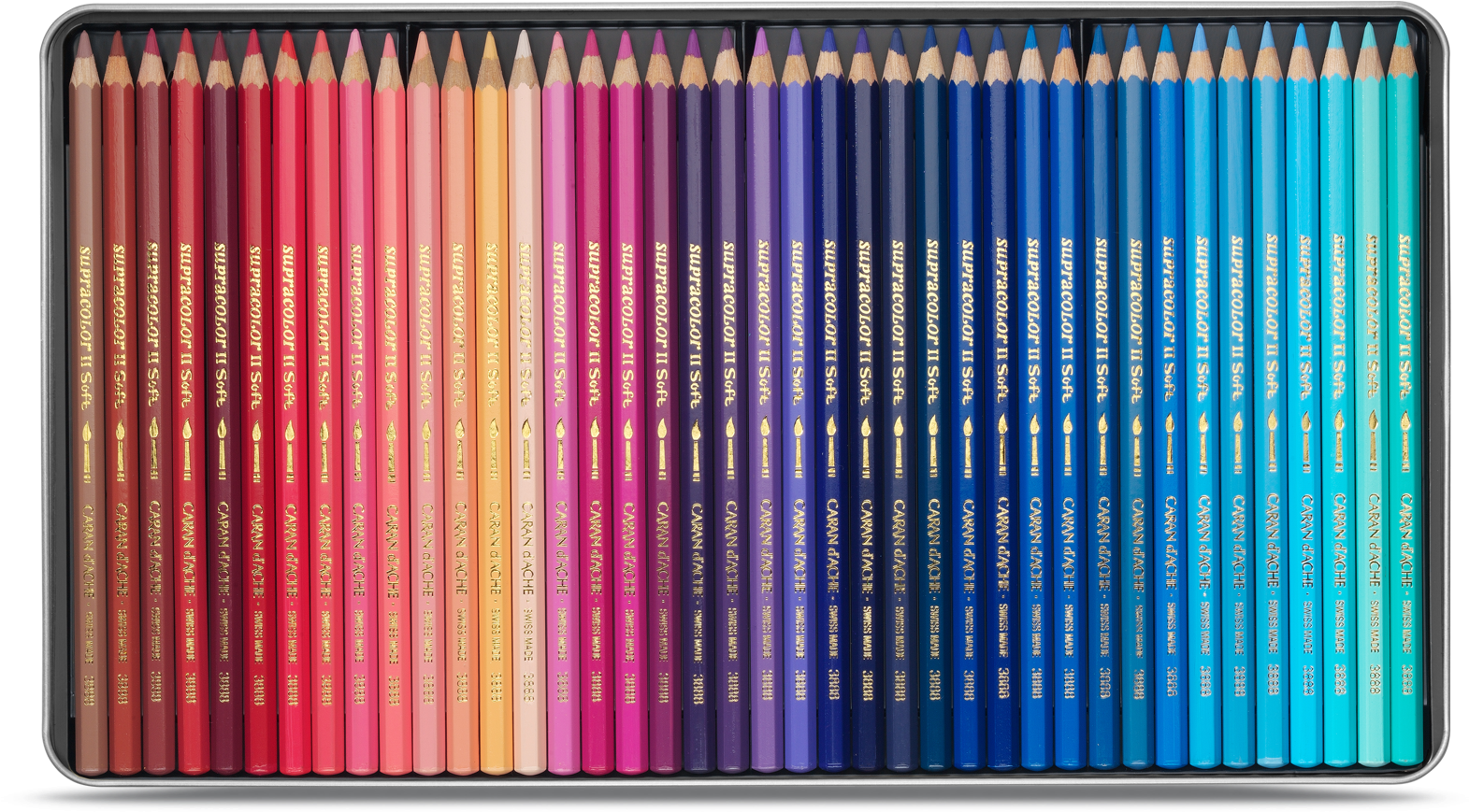 Cd Supracolor® Soft Aquarelle Assortiment 120 Couleurs - Caran D'ache Supracolor Soft Aquarelle Pencils - Set (1600x1000), Png Download