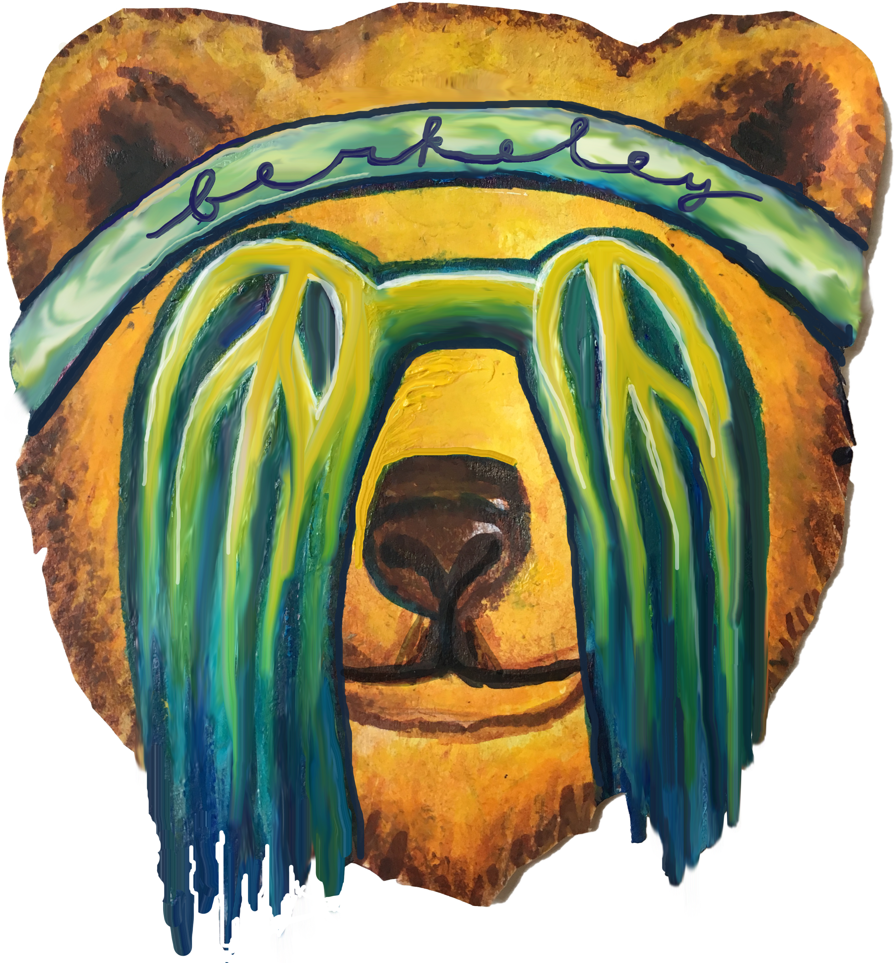 Rainbowbear - Sticker Art (2846x3061), Png Download