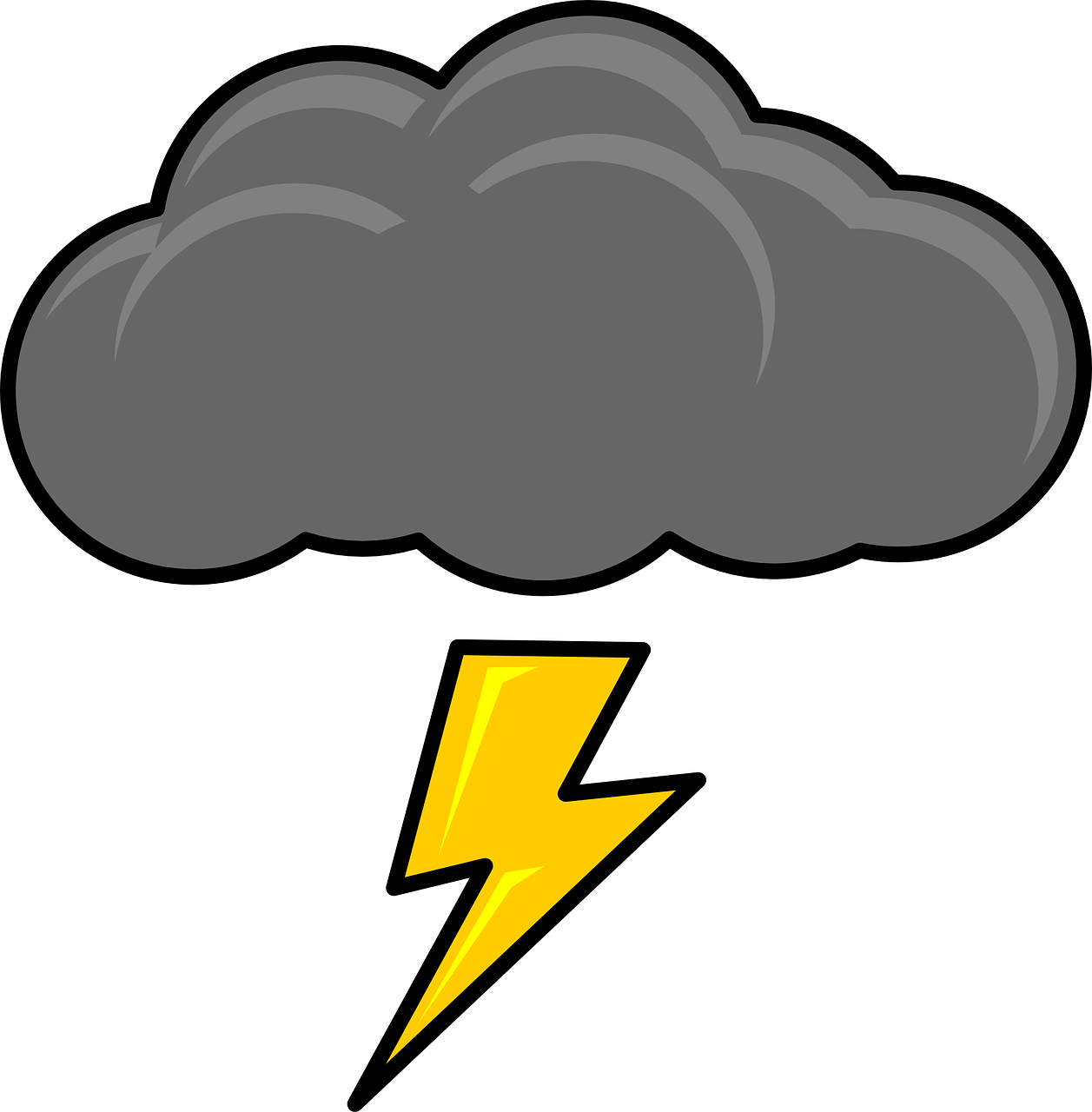 Thunder And Lightning Clipart - Thunder Clipart (588x599), Png Download