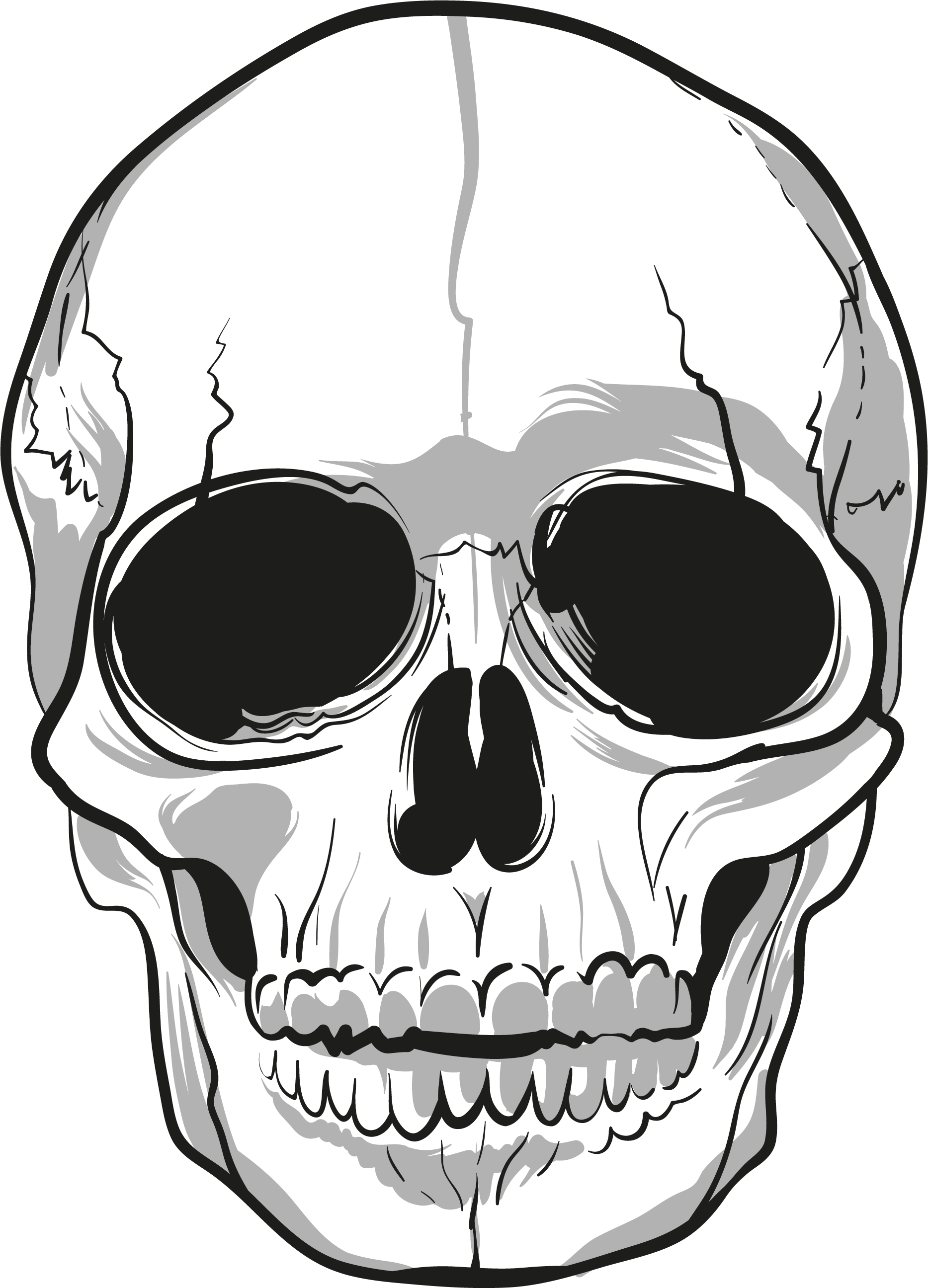 Skull Tattoo Png Transparent Free Images - Png Transparent Skull Png (1427x1982), Png Download