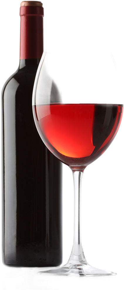 Red White Transprent Download - Wine Bottle And Glass Png (700x1067), Png Download