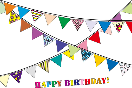 Banners Celebration Decoration Flags Happy - Party Banners (508x340), Png Download