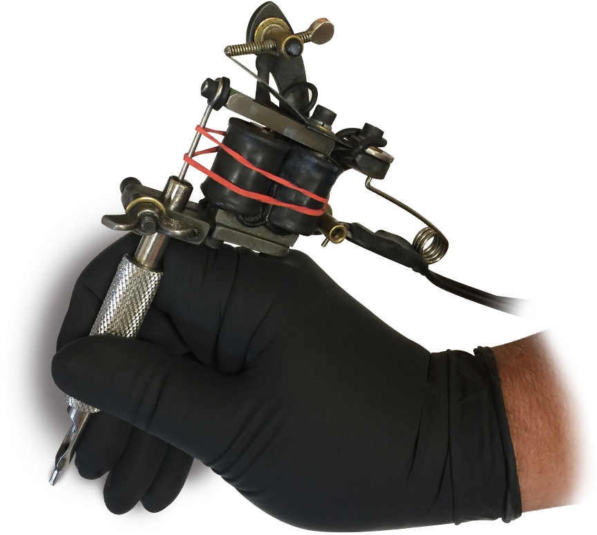 Png Hand With Tattoo Machine (1010x877), Png Download