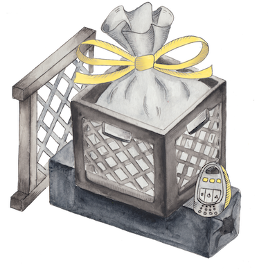 Spot Illustration - Gift Wrapping (410x410), Png Download