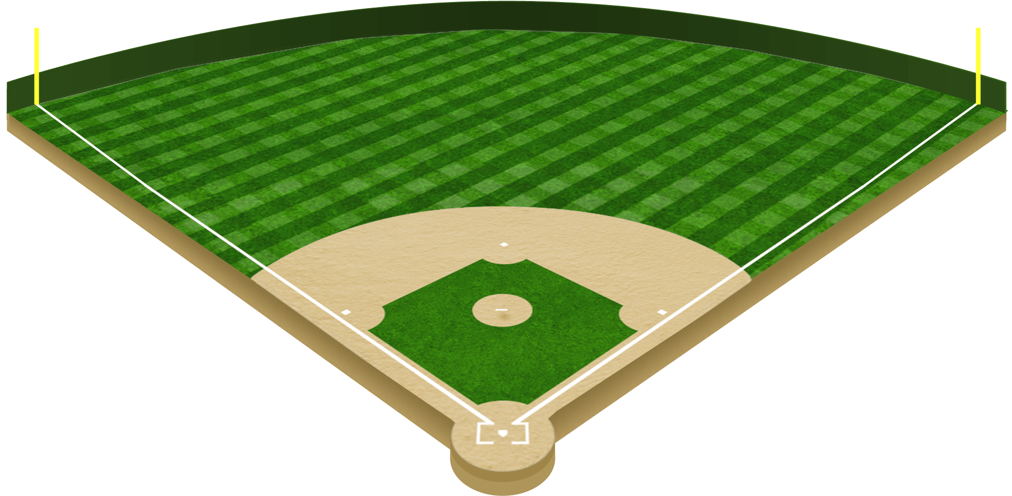 Baseball Diamond Png - Baseball Field Transparent (2000x1161), Png Download