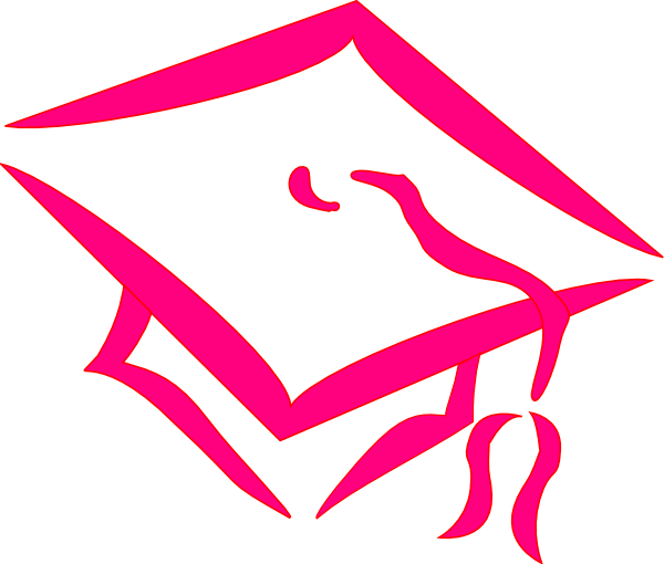 Graduation Cap - Pink Graduation Cap Clipart (600x510), Png Download