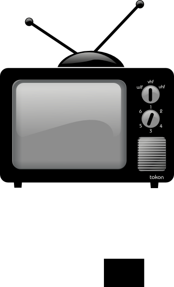 Tv Set Clip Art At Clker - Old School Television Clip Art (360x592), Png Download