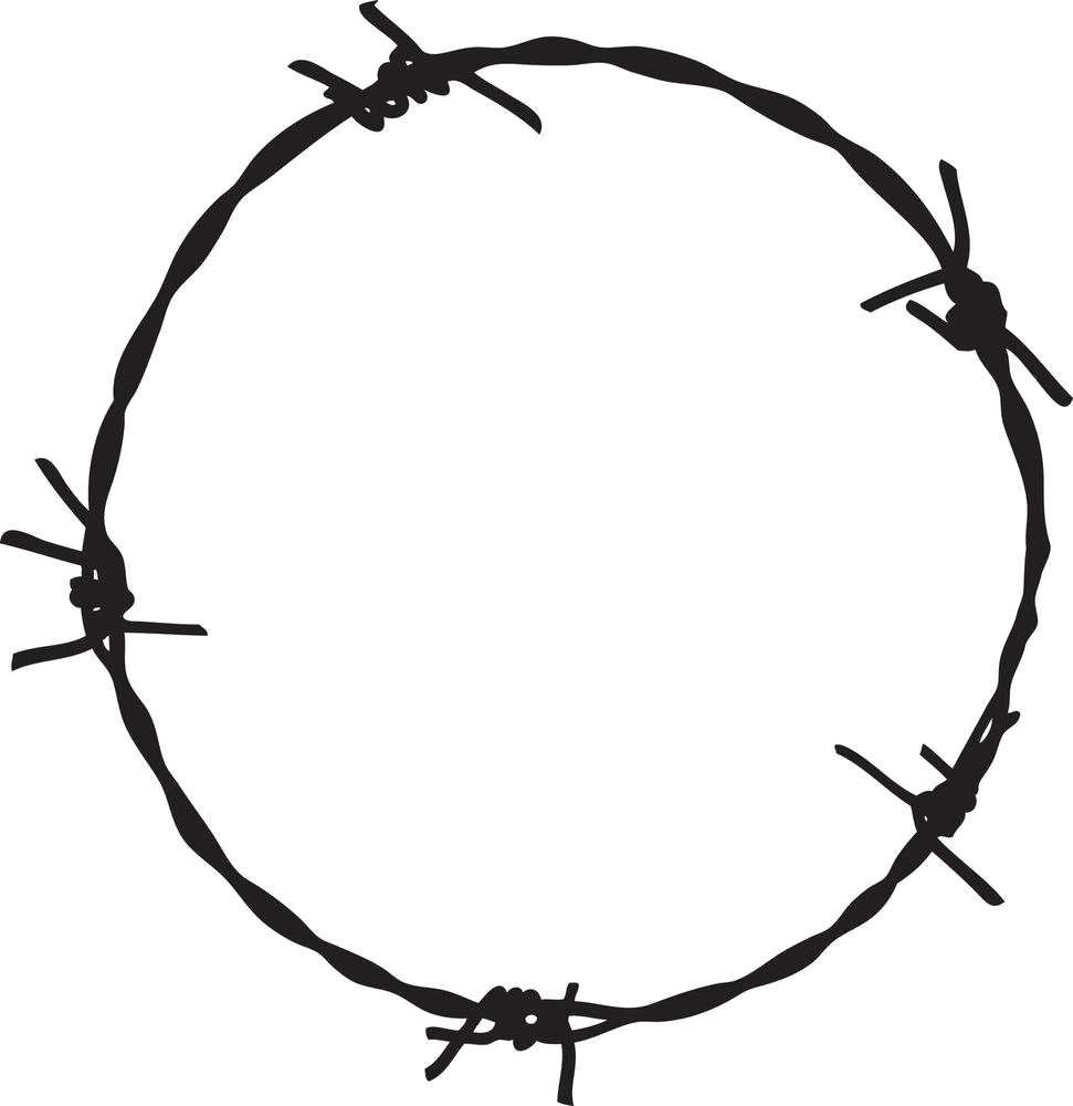 Barbed Wire Png Transparent Image - Alambre De Puas Vector Circulo (971x1000), Png Download