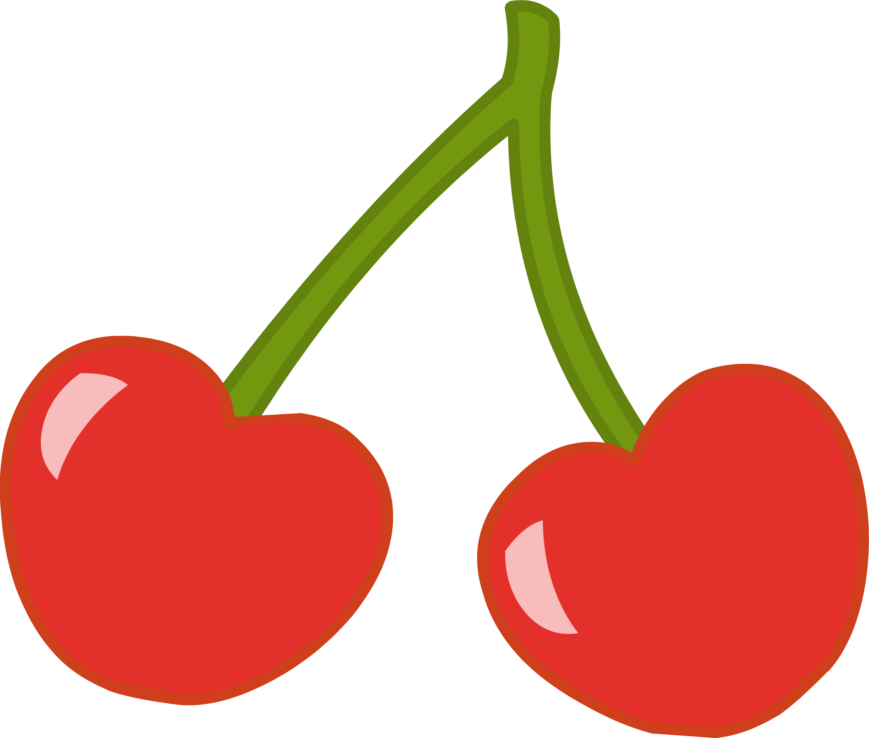 Red Cherry Png Image, Free Download - Pacman Cherry Png (2879x2446), Png Download