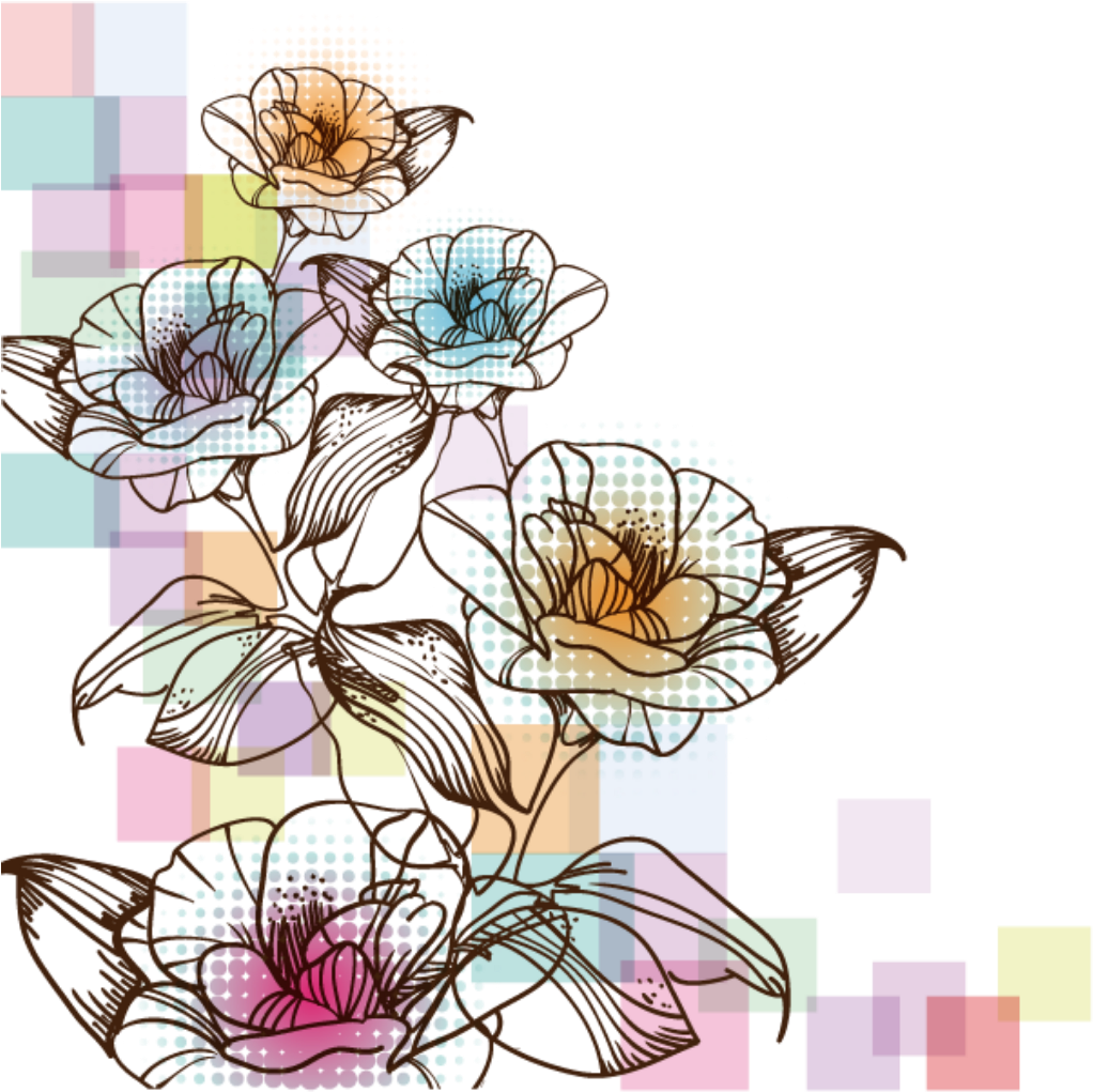 Ftestickers Watercolor Flowers Illustration Abstract - Fantasy Flowers (1042x1024), Png Download