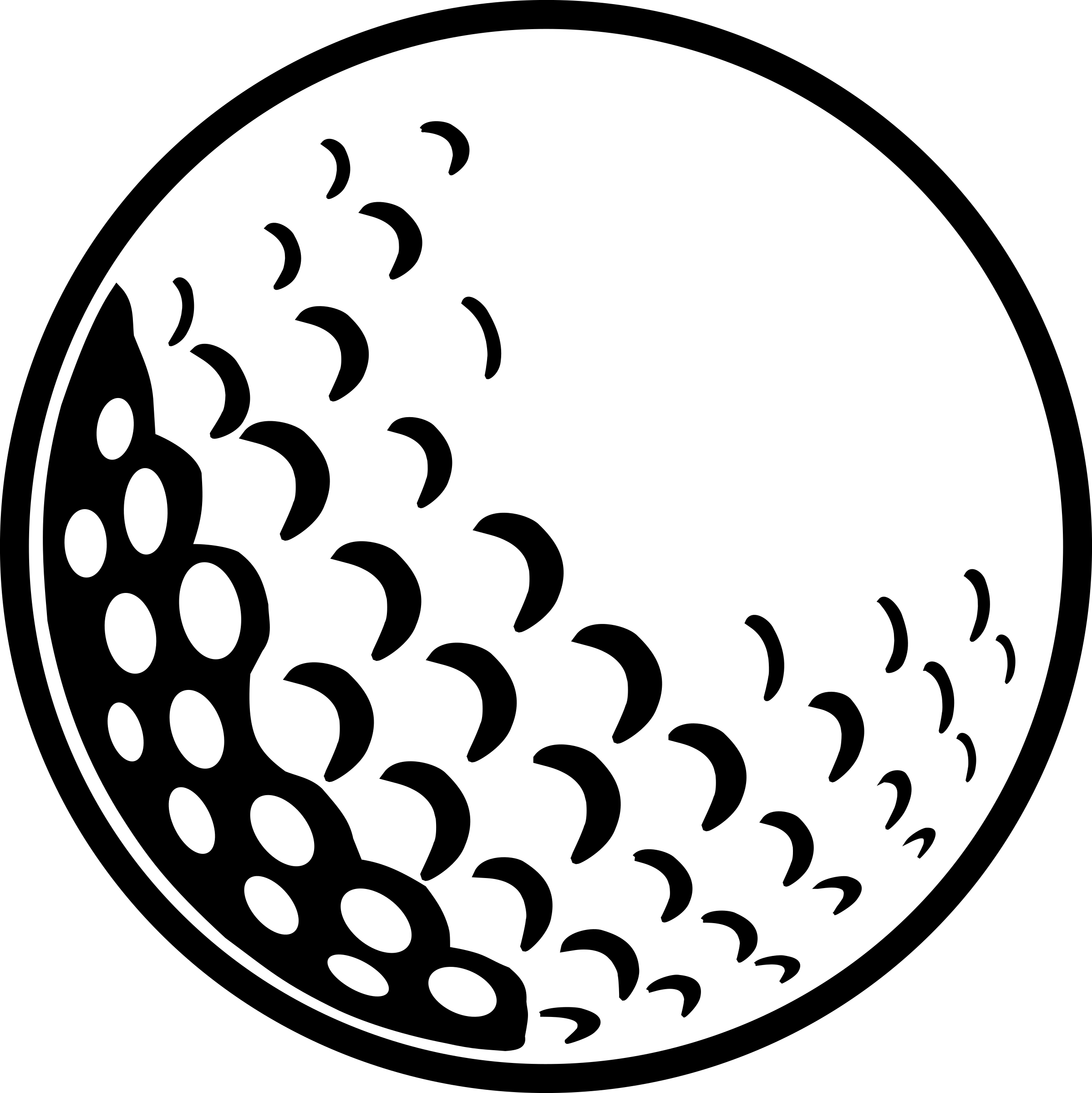 Golf Ball Icon Png (2399x2400), Png Download