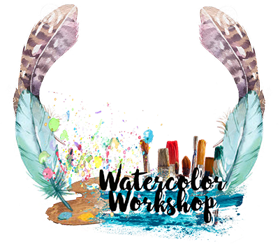Watercolor Workshop With Delicia - Fearless Feathers Design 12 X 8 Metal Tin Wall Sign (400x400), Png Download