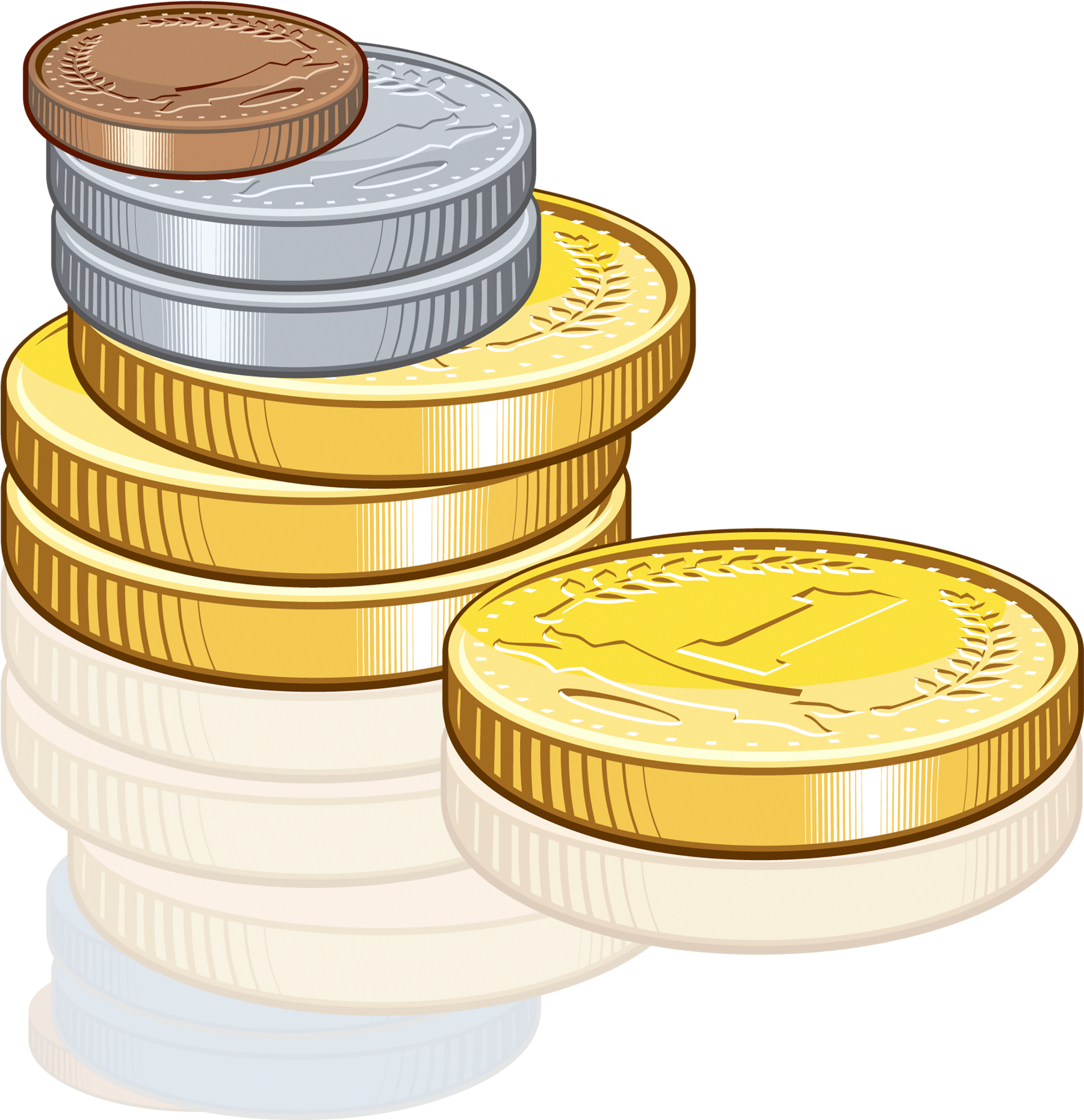 Png Free Clipart For Money - Coins Clipart (1944x1939), Png Download
