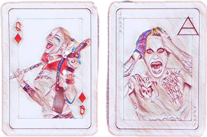 Joker And Harley Quinn Playing Cards (724x480), Png Download