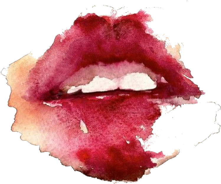 Report Abuse - Watercolor Lips (2048x737), Png Download