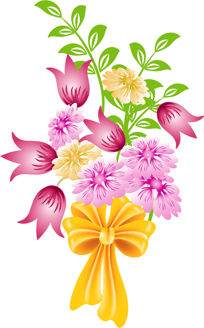 Picture - Flower Bouquet Clipart (836x1317), Png Download