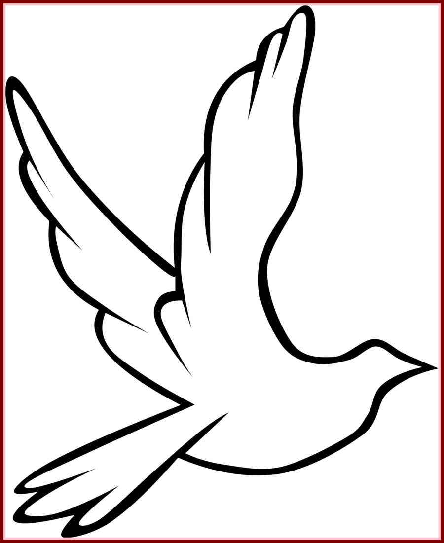 Download Holy Spirit Dove Outline Clipart Pigeons And - Dove Holy Spirit (900x1101), Png Download