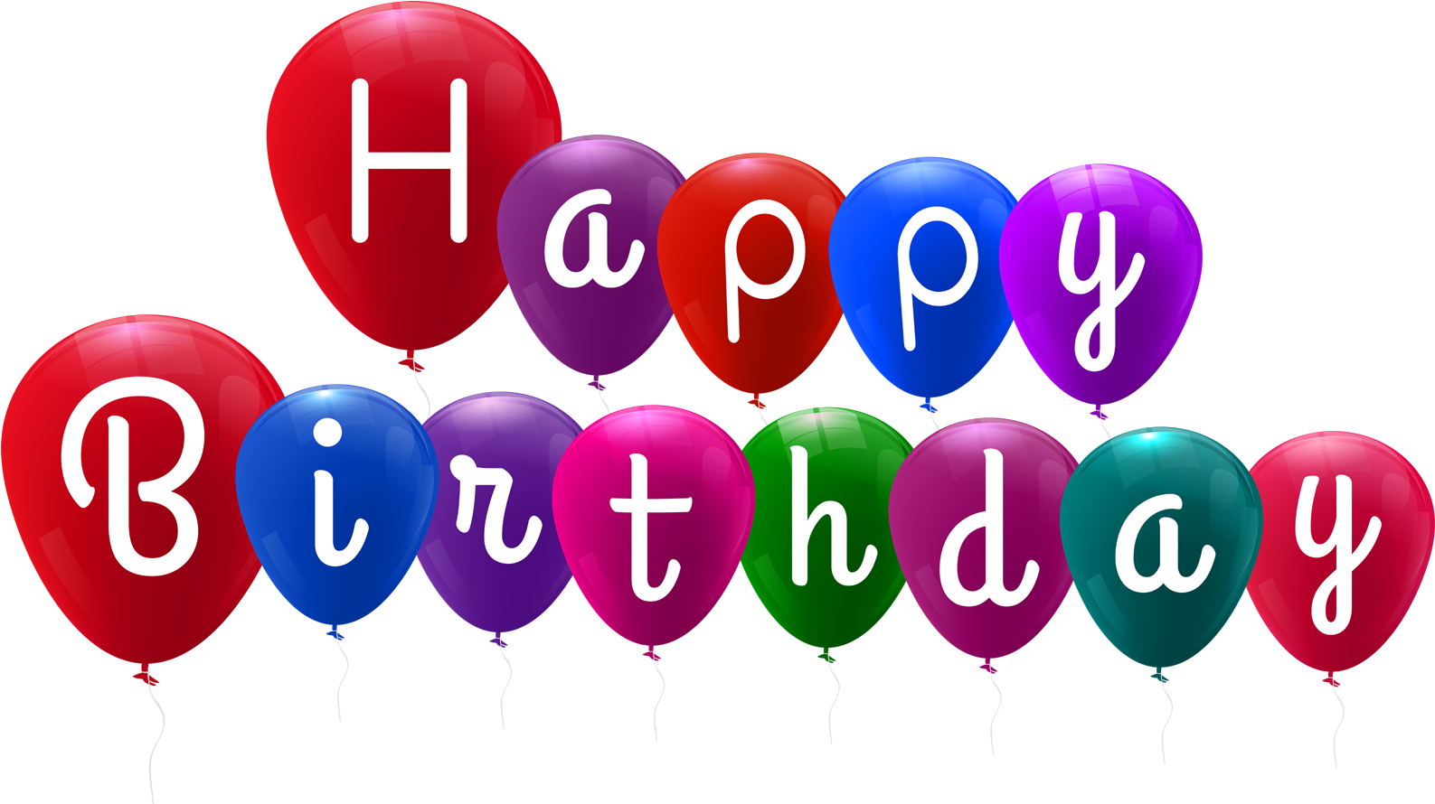 Happy Birthday Balloons Png - Happy Birthday Balloon Png (600x342), Png Download