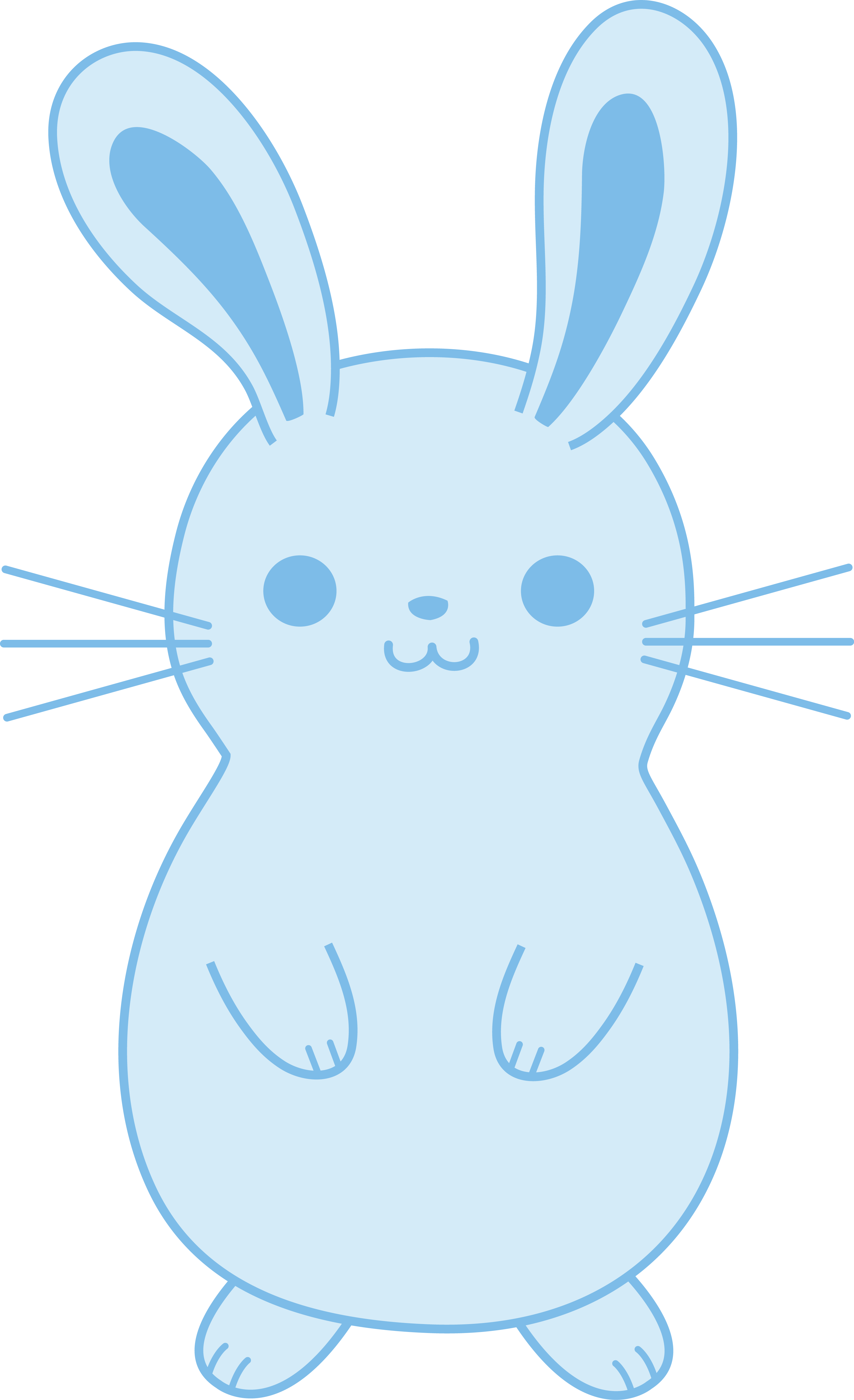 Download Bunny Clipart Blue Bunny Pencil And In Color Bunny - Bunny Rabbit  Clipart PNG Image with No Background 
