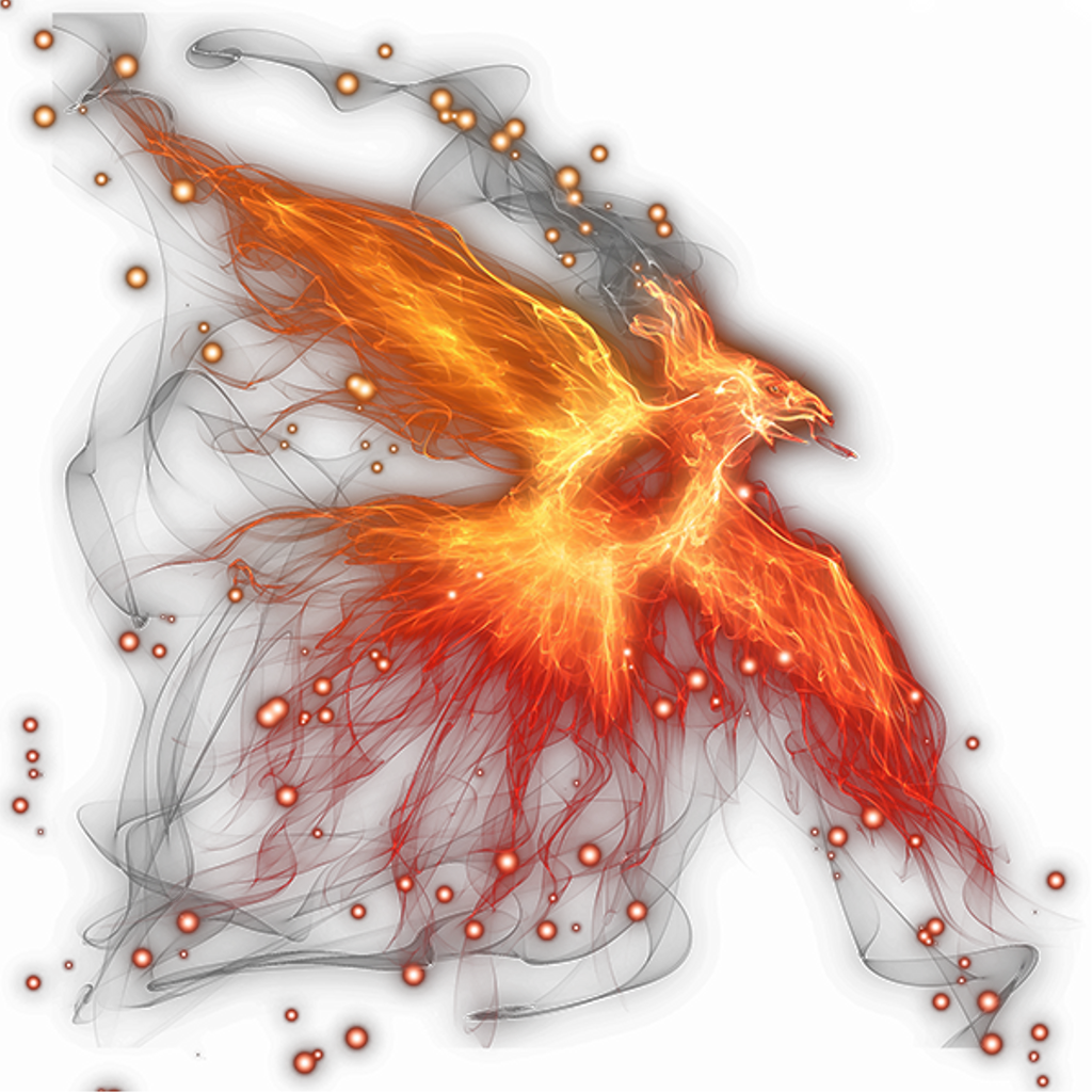 Drawing Phoenix Fire Download (1024x1024), Png Download
