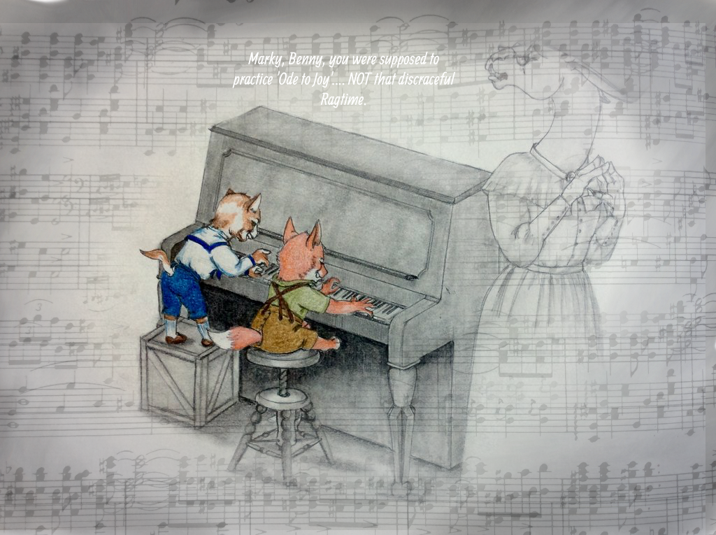 Kits On The Keys - Sketch (1024x765), Png Download