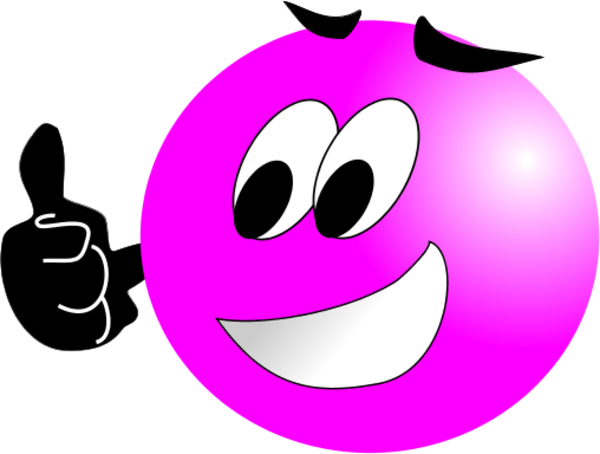 Smiley Face Thumbs Up Png S - Smiley Thumbs Up Blue (600x454), Png Download