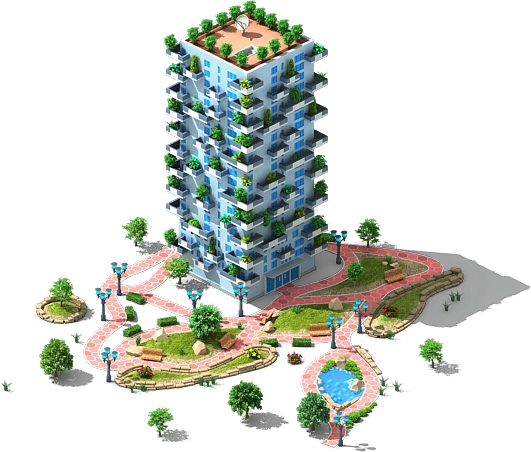 Vertical Forest Hotel L1 - Hotel (531x452), Png Download