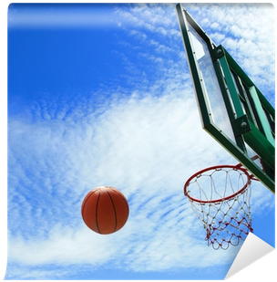 Spinning Basketball Uses The Backboard To Bounce Into - Basketball (400x400), Png Download