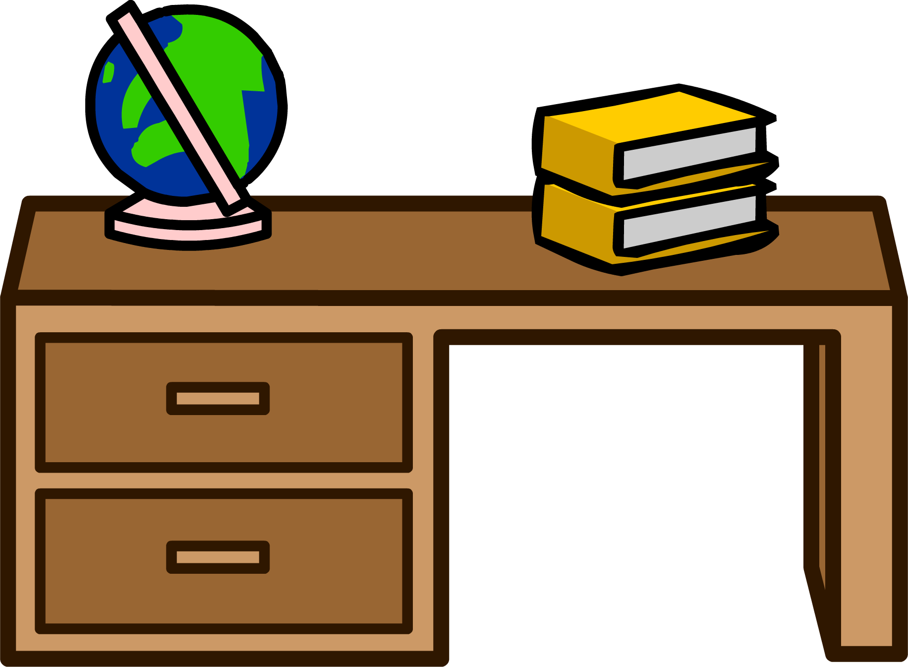 Student Desk - Png - Teacher Desk Clipart (1832x1345), Png Download