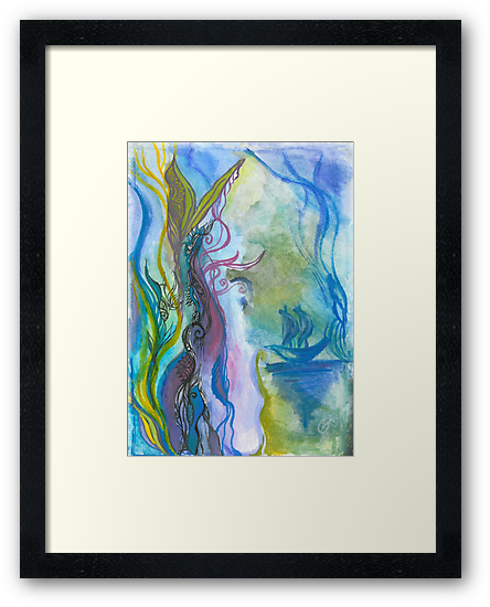 Framed Print Sailing On The Sea Of Dreams Traditional - Maine (444x550), Png Download