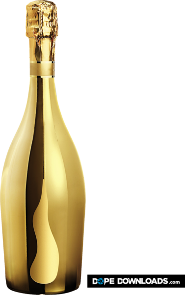 Gold Champagne - Gold Champagne Bottles Png (377x600), Png Download