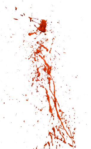 Blood Splatter - Blood Splatter Transparent (306x500), Png Download
