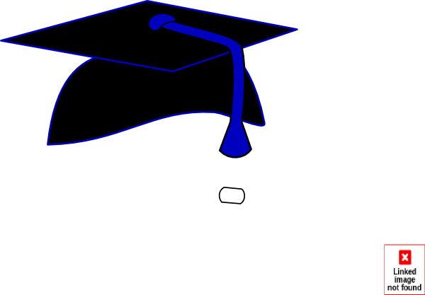 Blue - Graduation Cap With Blue Tassel (600x417), Png Download