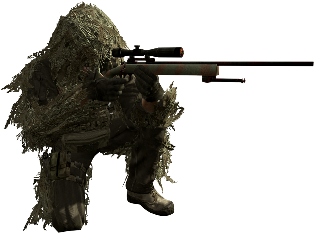 Cod4 Sniper Png - Call Of Duty Render (900x669), Png Download