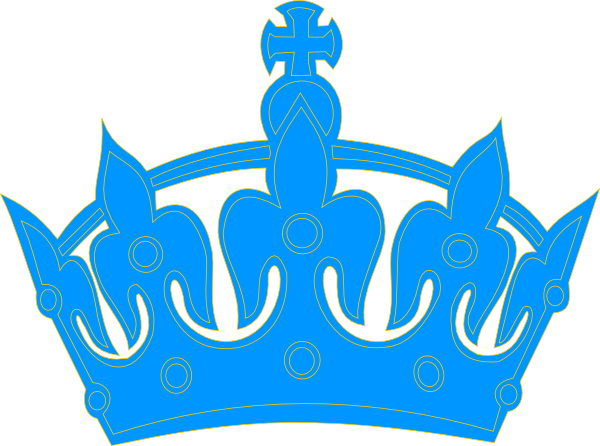 Blue Crown Clip Art At Clker - Crown Silhouette (600x446), Png Download