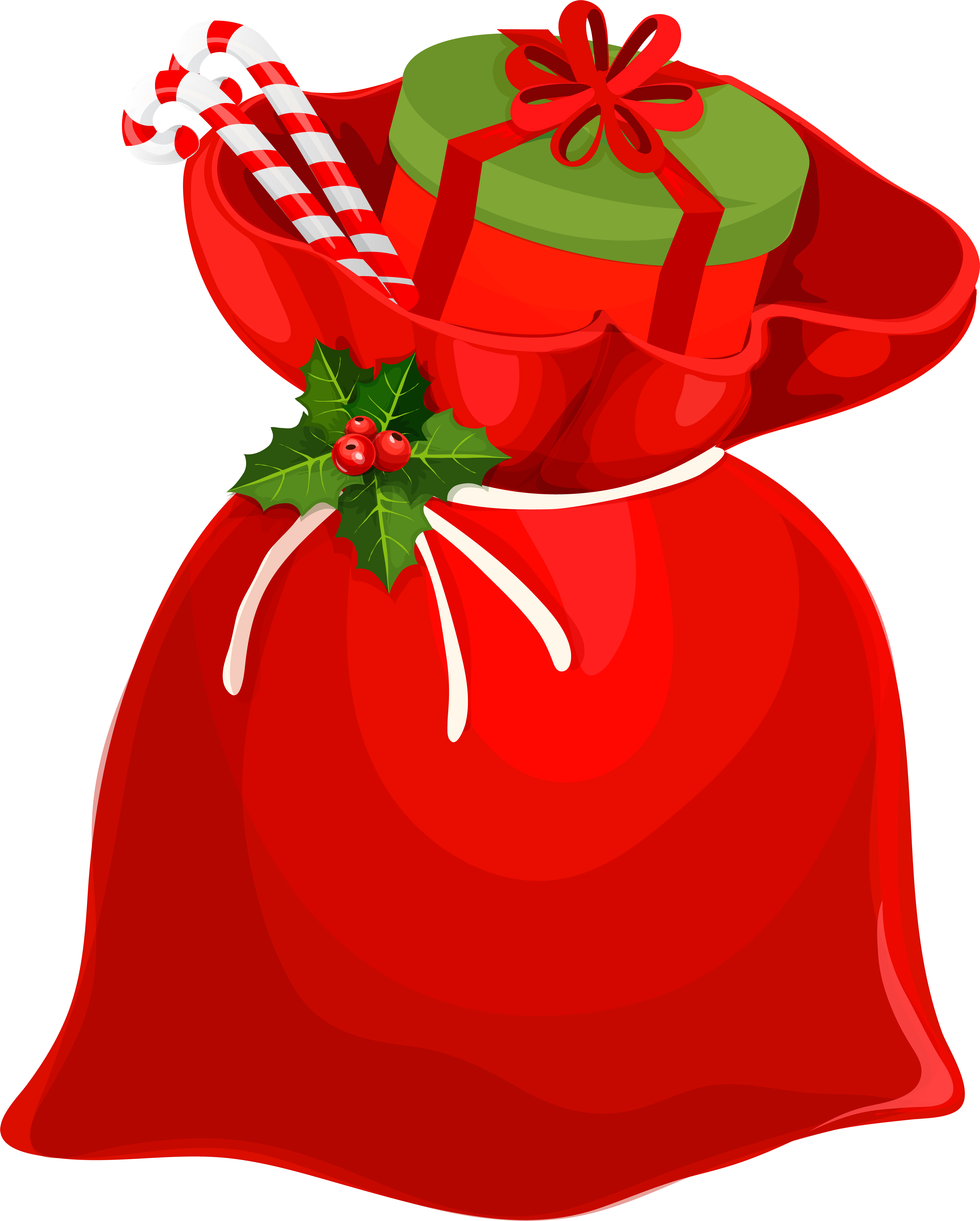 Christmas Santa Bag Png Clip Art Image - Santa Claus Gift Bag (481x600), Png Download